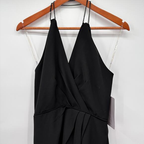 JS COLLECTIONS NWT Black Halter Full Length Gown Dress // 6 - Picture 5 of 13